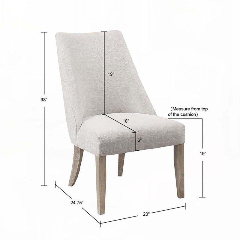 Ensemble de chaises de salle à manger rembourrées en polyester avec dossier rembourré, pieds en bois