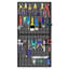 Tablette de rangement robuste en métal H 72 po à 5 niveaux avec roulettes verrouillables, hauteurs personnalisables, l 47,2 po, idéale pour entreposer des tablettes réglables de l 47,2 po, capacité de 2 000 lb