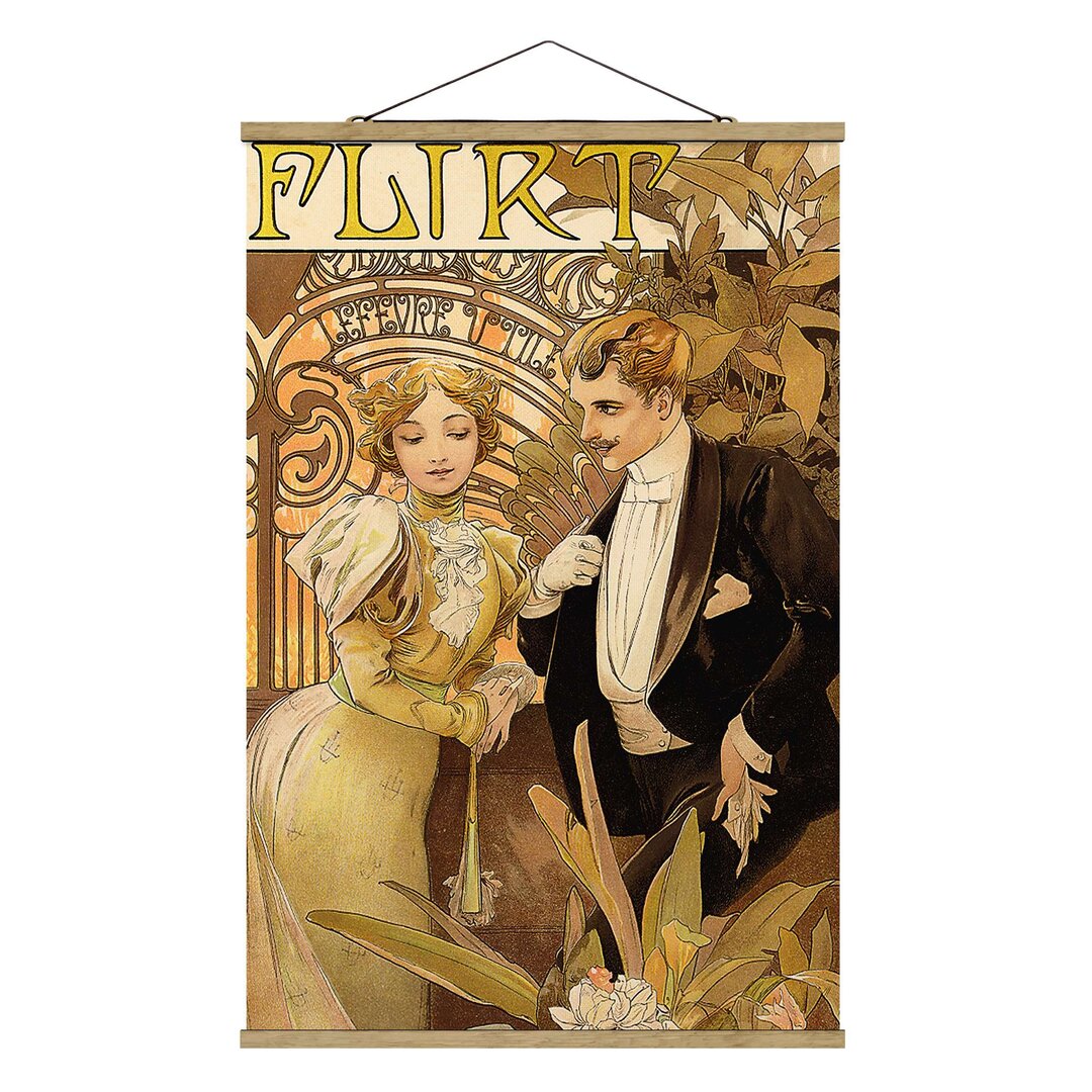 Grafikdruck Advertising Poster for Flirt Biscuits von Alfons Mucha