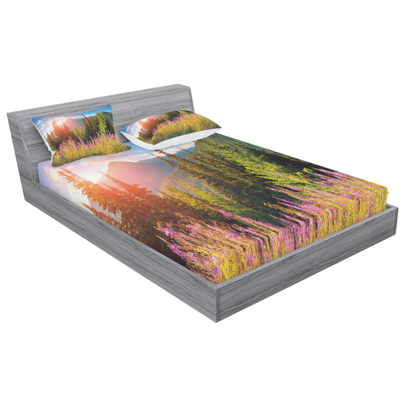 Microfiber Sheet Set, Queen Sheet Set with Fitted Sheet