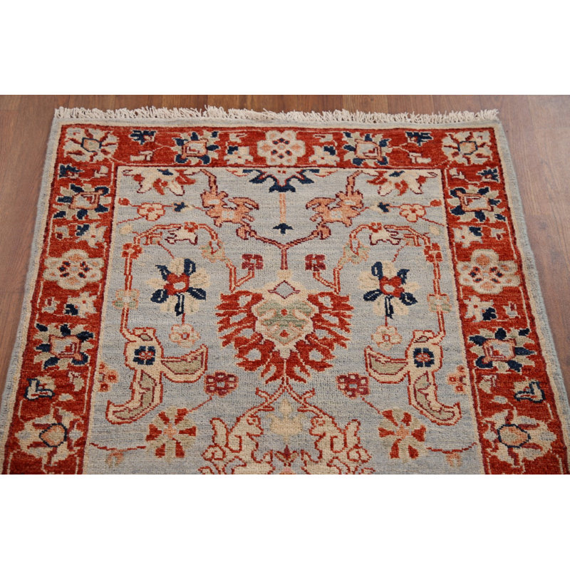 Vegetable Dye Ziegler Oriental Runner Rug 3x10