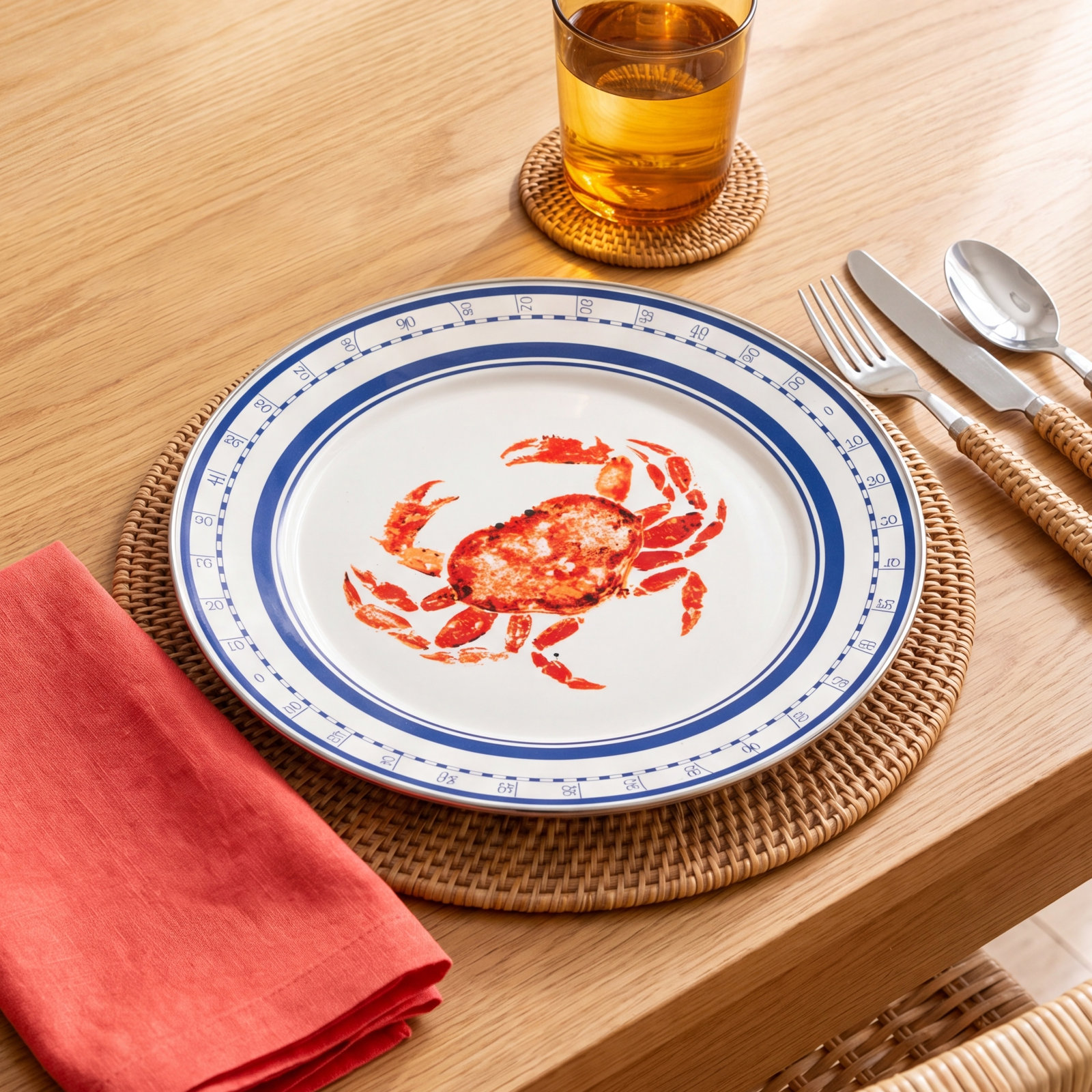 Crab House Enamel Charger