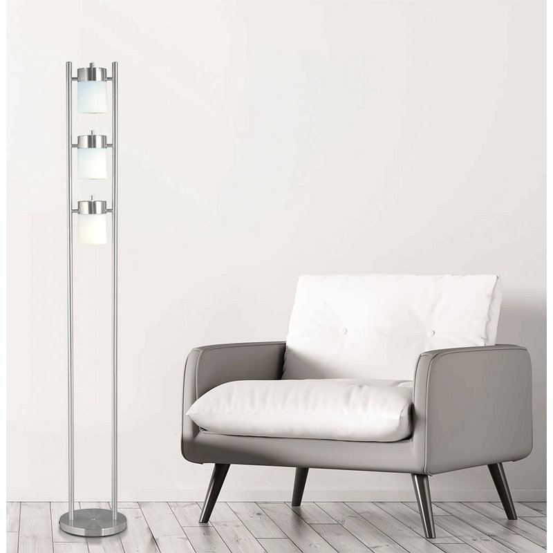 65"H 3-White-Head With Two Way Adjustable Floor Lamp (1 Pc/Ctn/ 1.10 Cu Ft/12.32 G.W. Lbs)
