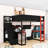 Esports-Inspired Wood Loft Bed with Built-In Desk, Shelves and Storage Stairs-1618622510-1618622515