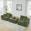 Canapé-lit modulaire en forme de L 79,5 po avec siège en tissu d'ameublement en L et siège repose-pieds amovible avec repose-pieds amovible - aucun assemblage requis-123040636