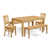 5 Pieces: 1 Table, 2 Benches, 2 Chairs
