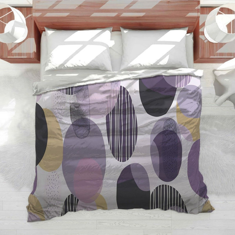Geometric Shapes Cool Microfiber Duvet Cover, Twin Duvet Cover