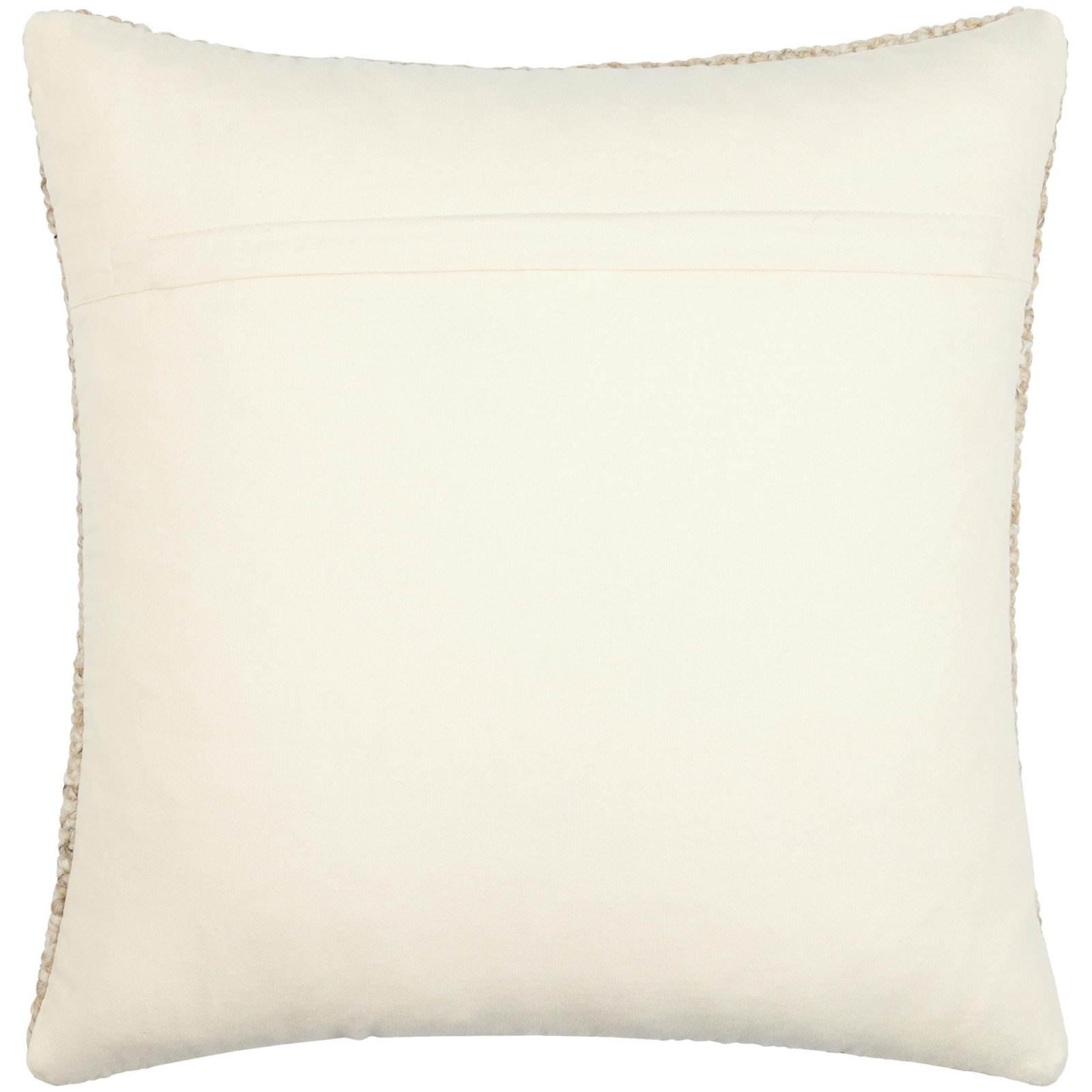 Square Wool Throw Pillow, 18"H x 18"W, Down, Beige