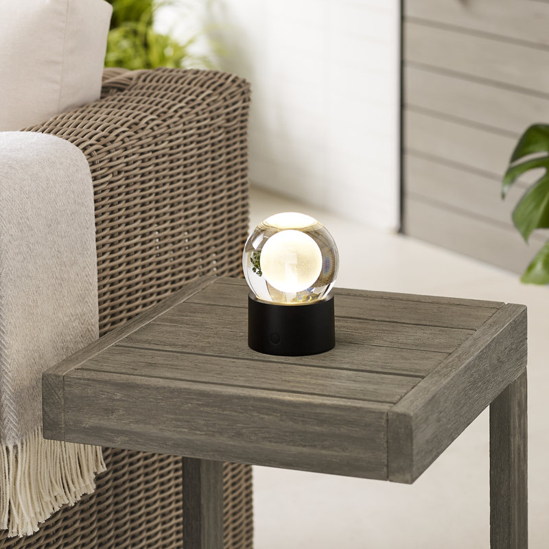 Mina Accent Rechargeable Table Lamp, Black