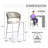 Brasia Wicker Outdoor Patio Stool with Cushion-88989249-88989248