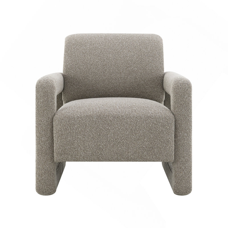 Fauteuil d'appoint en chenille gris