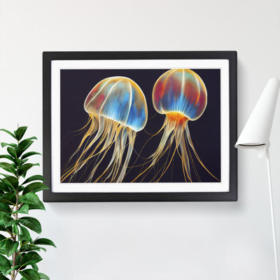 Jellyfish Painted - Single Picture Frame Print