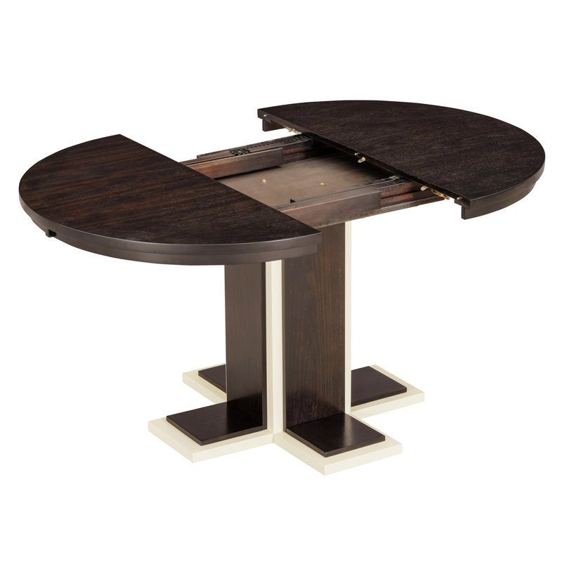Extendable Dining Table With A Leaf, Retro Dining Table For Kitchen, Dining Room, Espresso