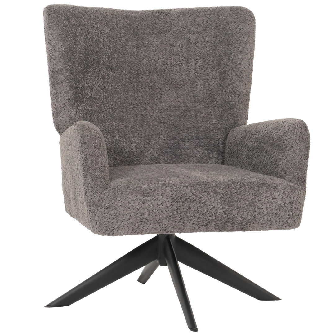 Lounge-Sessel MCW-N65, Cocktailsessel Polstersessel Relaxsessel, drehbar, Stoff/Textil Chenille