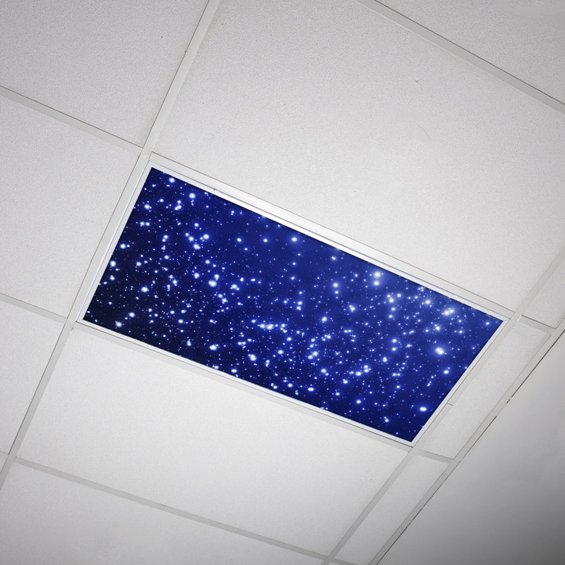 Astronomy Fluorescent Light Covers for Ceiling Lights - For 2x4 Light Fixture - by Octo Lights