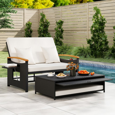 65'' Wide Straight Patio Daybed