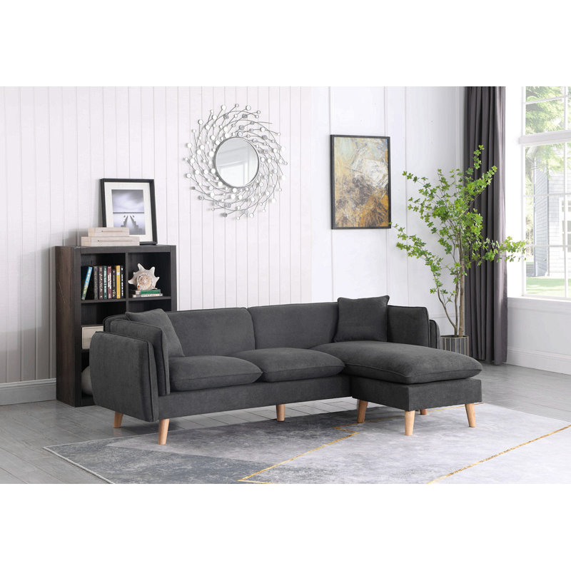 Canapé modulaire en tissu gris foncé Brayden