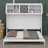 Wall-Mounted Murphy Bed System with Top Shelves and Wine Holder-126447854