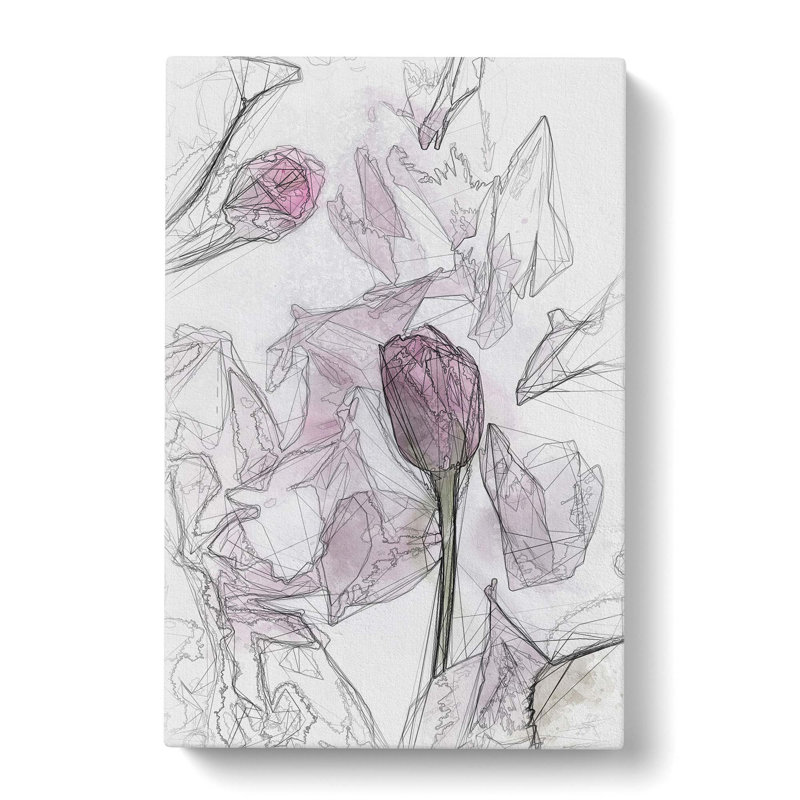 Fallen Pink Petals In Abstract - Wrapped Canvas Print, 91cm H x 60cm W x 3cm D