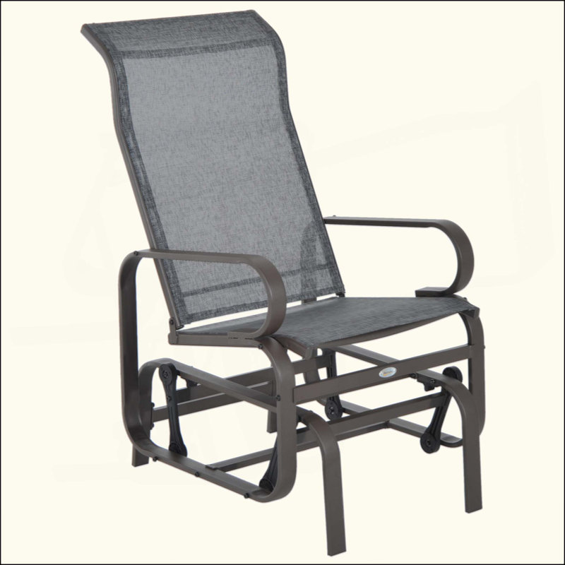 Fauteuil oscillant d'extérieur, balançoires pour patio extérieur avec mécanisme à bascule lisse et construction légère pour la cour arrière