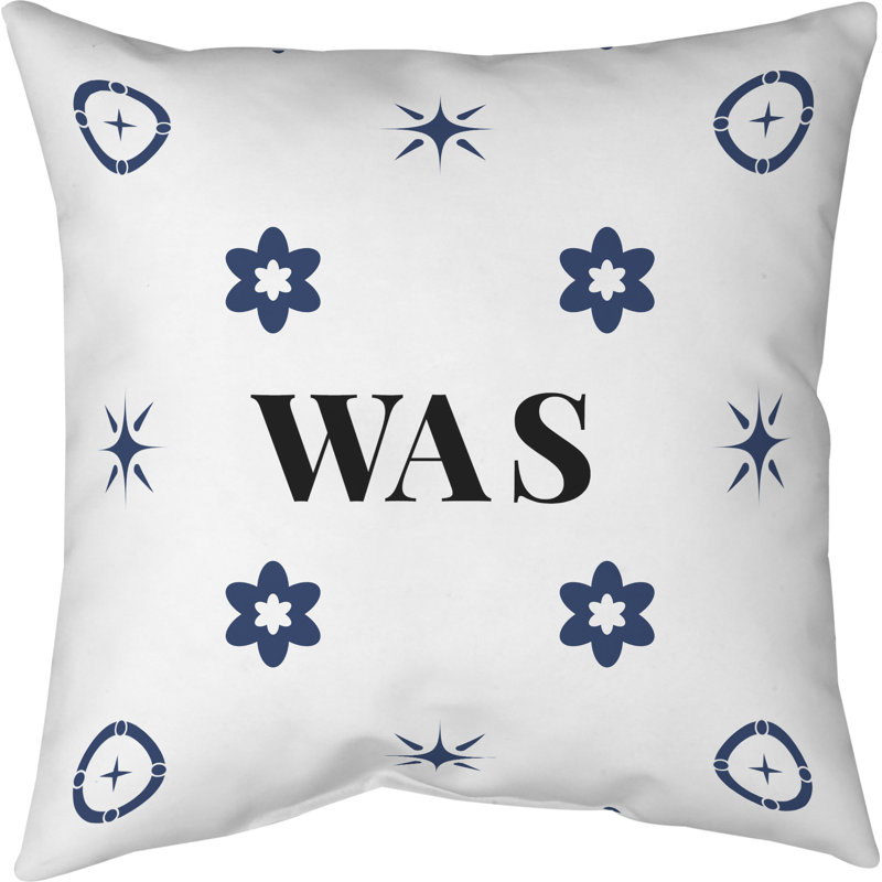 Coussin en coton Washington, Bleu marine de Washington / blanc / rouge, H 14 po x l 14 po