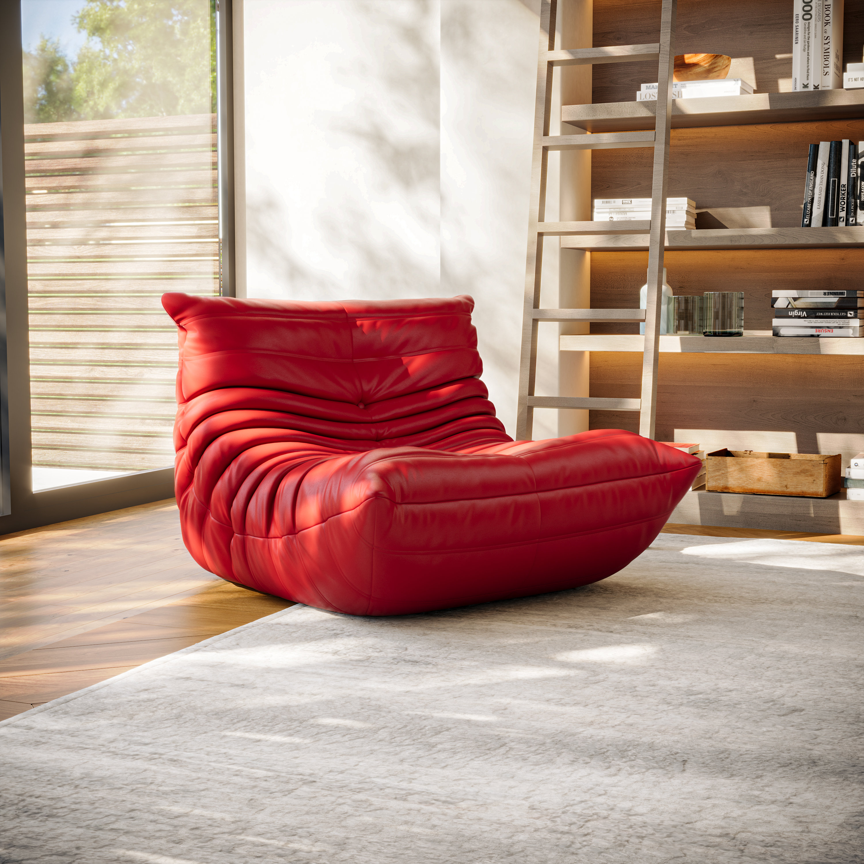 Viv + Rae Microfiber Leather Standard Bean Bag Chair and Lounger