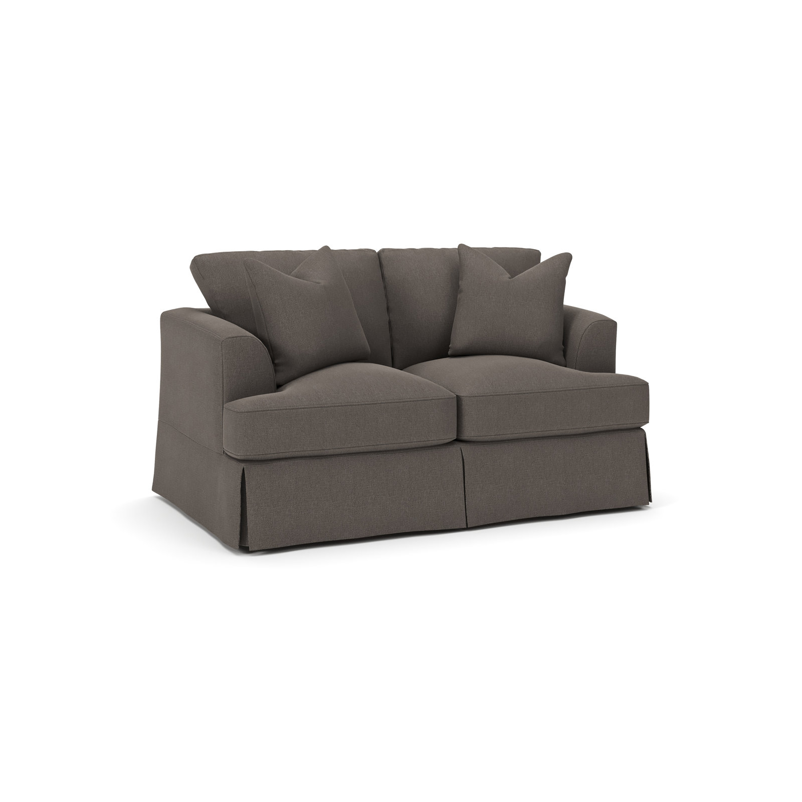 Lucia 66" Loveseat, Drusky Charcoal Sustain® Basketweave