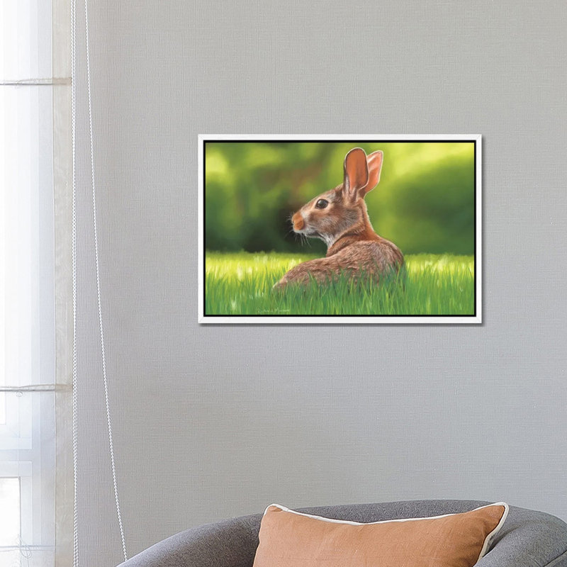 Rabbit by Richard Macwee - Gallery-Wrapped Canvas Giclée on Canvas, White Framed, 66.04 cm H x 45.72 cm W