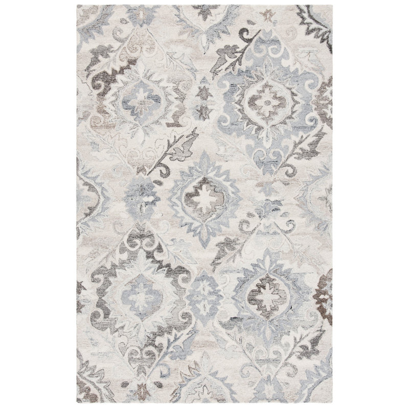 Kirkwood Hand Tufted Wool And Cotton With Latex Oriental Rug, Rectangle 3' x 5'