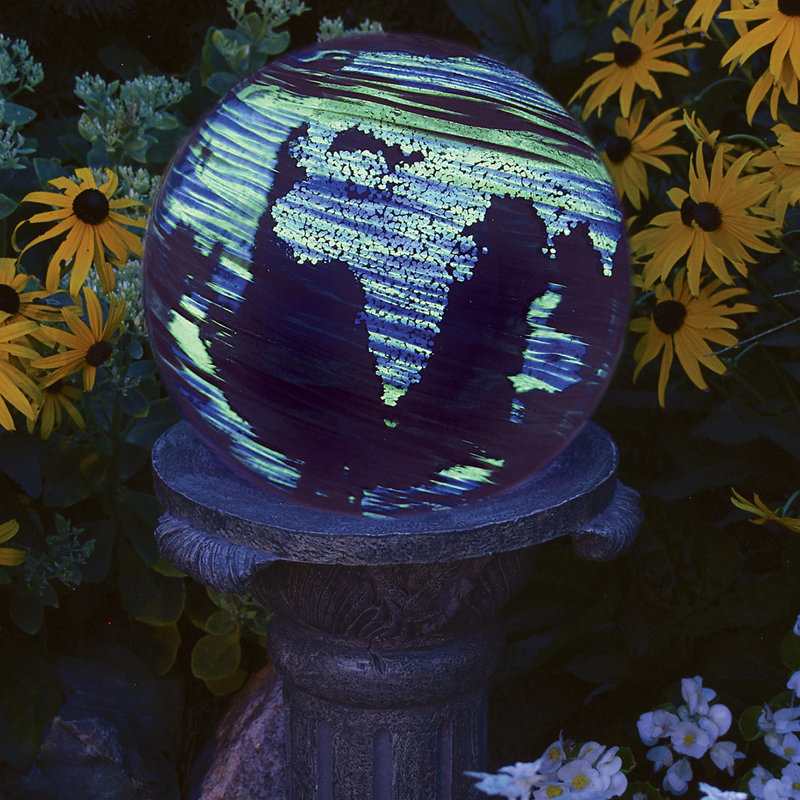 Bossier Weather Resistant Glass Abstract Gazing Ball