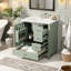 Meuble-lavabo bleu 30 po avec lavabo - Armoire autoportante en bois massif avec plateau en céramique, portes et tiroirs à fermeture en douceur, rangement spacieux, conception moderne peu encombrante-541633902