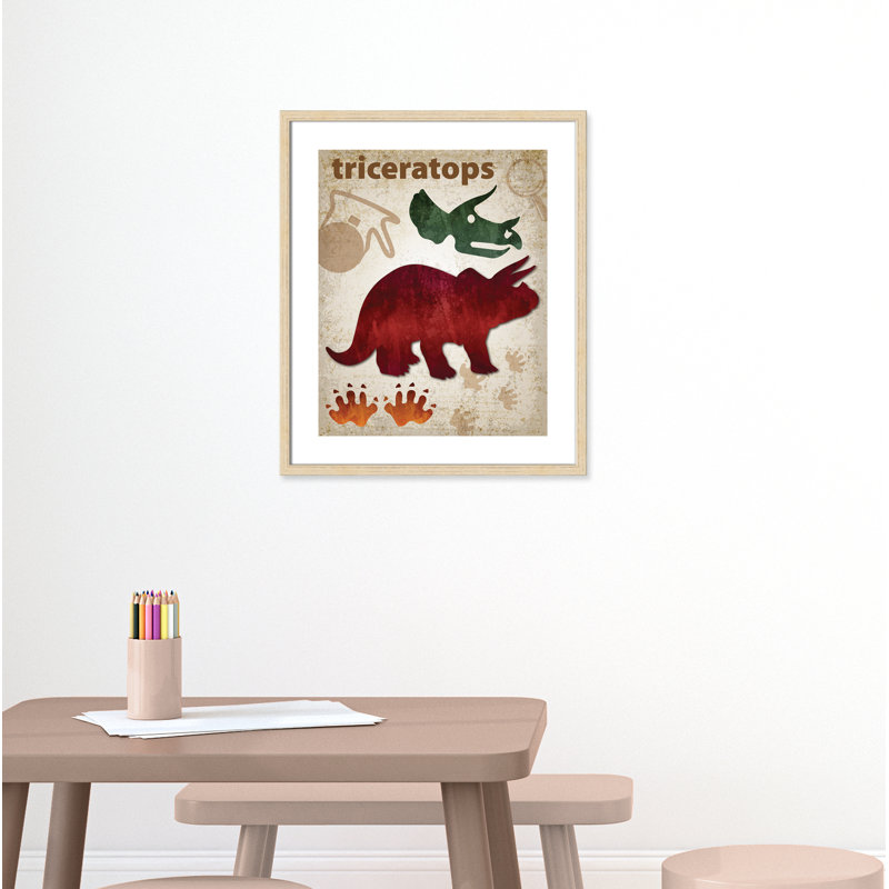 Adhésif décoratif dinosaures-04 ', H 25,5 po x l 21,5 po x P 1,1875 po, Cadre boîte beige