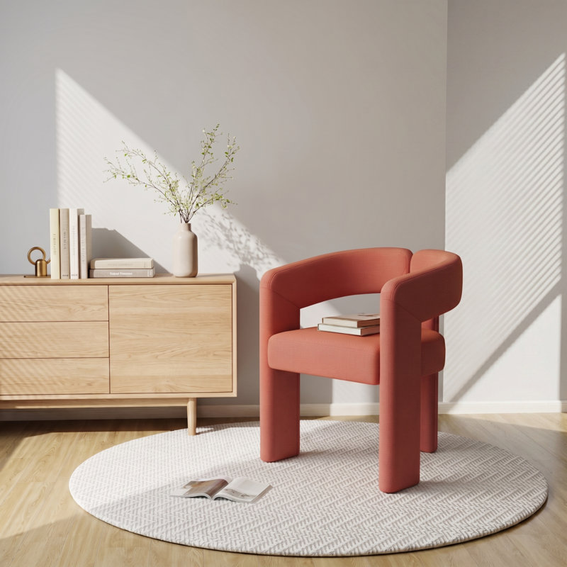Chaise avec accoudoirs Modern, Orange