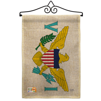En toile jute 2 côtés en toile jute 19 x 13 po american vierges drapeau de jardin