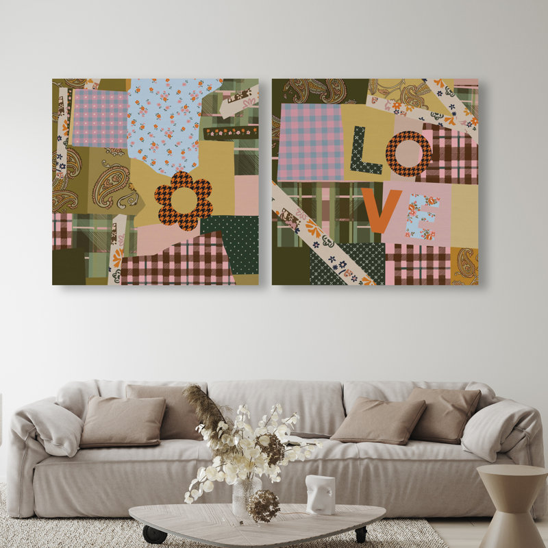 Retro Scarf Set Set by Oliver Gal, 80"H x 80"W, Gallery Wrapped