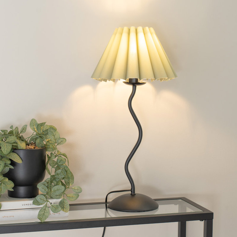 Rushon Metal Table Lamp, Green, Yes
