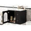 Meuble-lavabo mural avec mesures de 24 po, lavabo en céramique, tiroirs de rangement, esthétique moderne, surface imperméable, compatibilité du robinet, poignée élégante pour les salles de bain à espace limité, design,