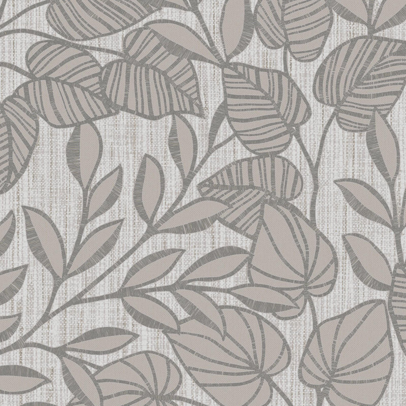 Superfresco Linden Leaf Trail Duck Egg Wallpaper, Brown