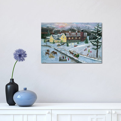 Farm At Dusk by Bob Fair - Wrapped Canvas Gallery-Wrapped Canvas Giclée