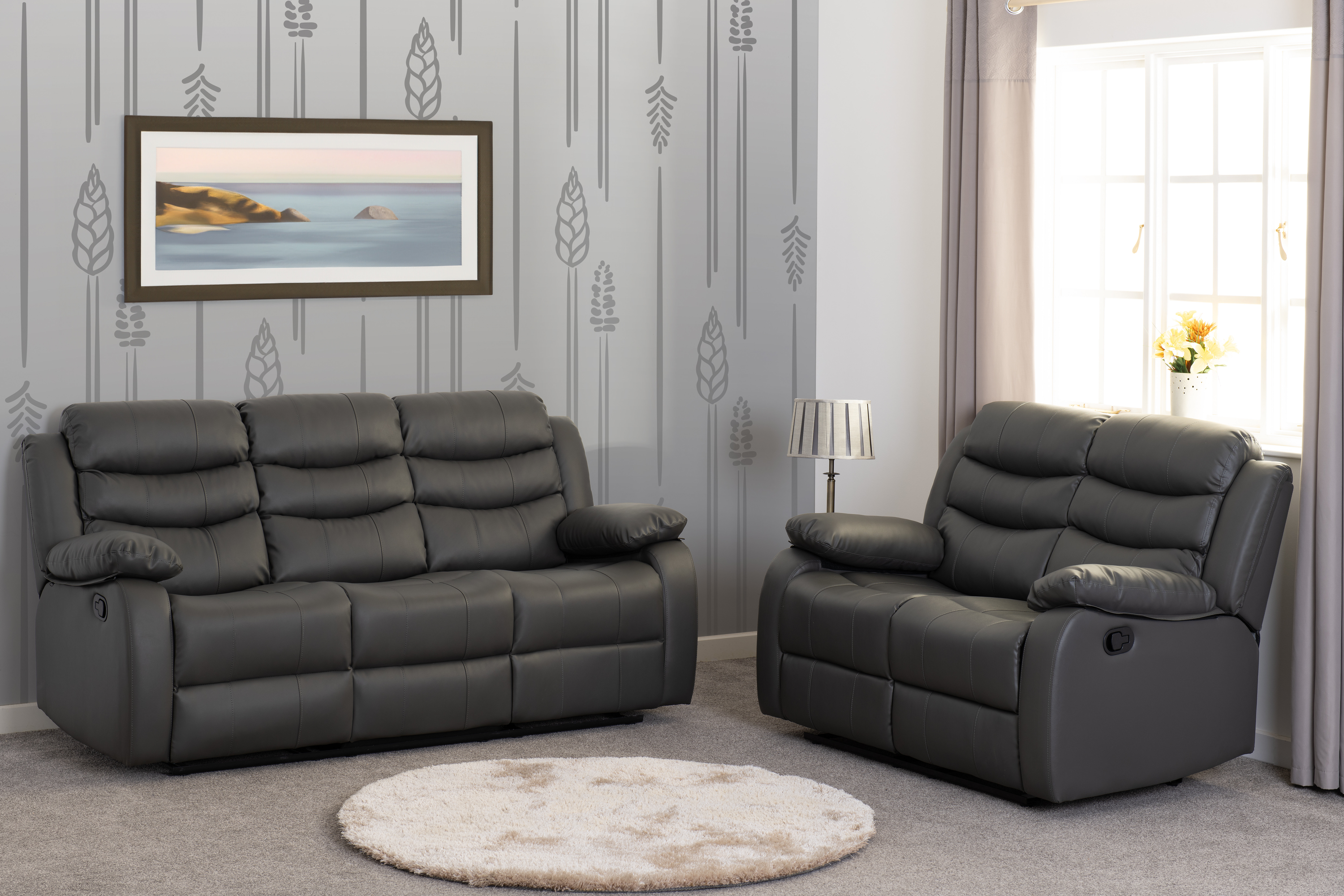 2 piece reclining living room set discount