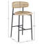 Tabouret de bar rembourré en cuir Lupita-840074823-840074840