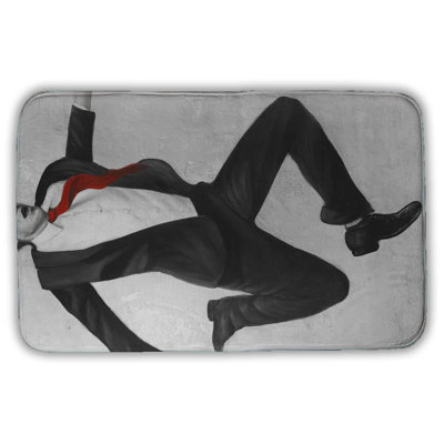 Happy classic man Bath Mat with Non-Slip Backing - Quick Dry Memory Foam Bathroom Rug - Absorbent - Modern Plush Spa-Style - Machine Washable