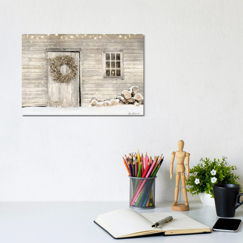 Old Farm Christmas by Lori Deiter - Wrapped Canvas Painting, 20.32 cm H x 30.48 cm W