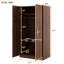 Armoire polyvalente en bois avec plusieurs options de rangement, un ajout élégant et pratique à toute chambre à coucher.