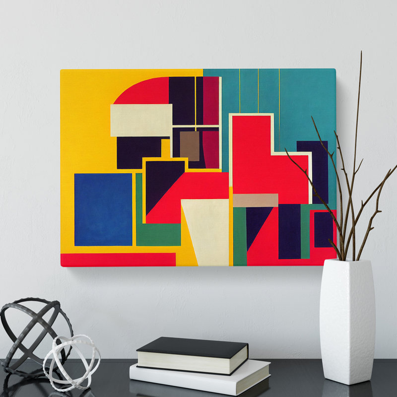 Dazzling Modern Abstract - Wrapped Canvas Print, 40cm H x 60cm W x 3cm D