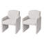 23.6" Wide Modern Square Arm Dining Chair With Fully Upholstered Backrest