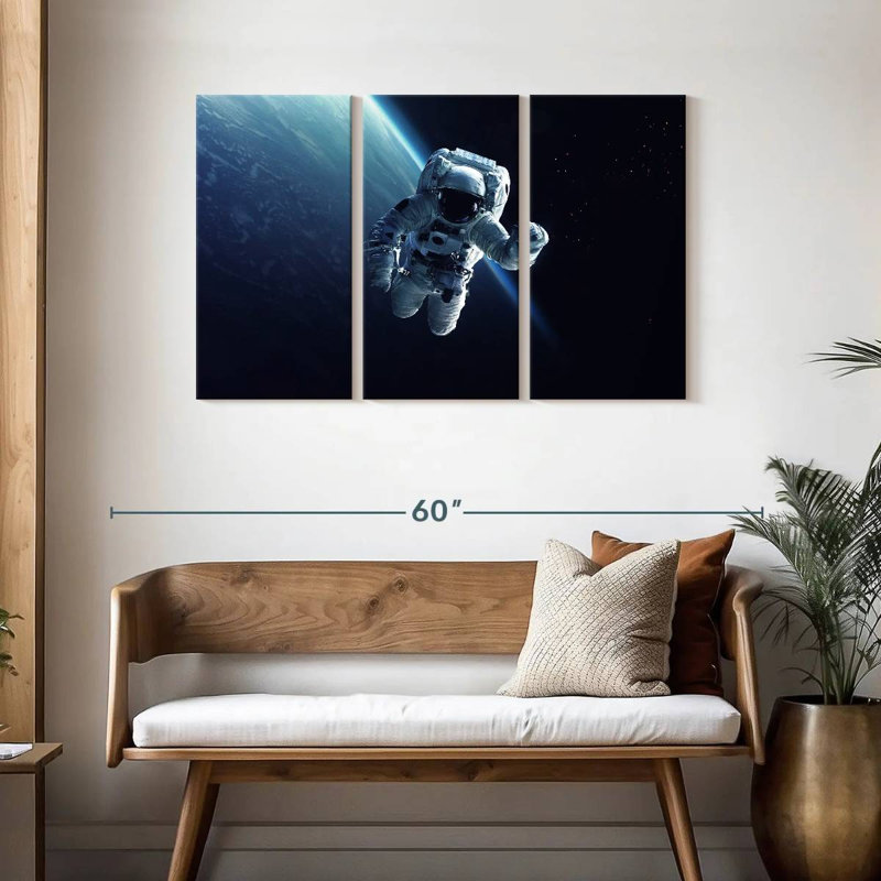 Oberle Astronaut Floating In Space, 28" H x 45" W