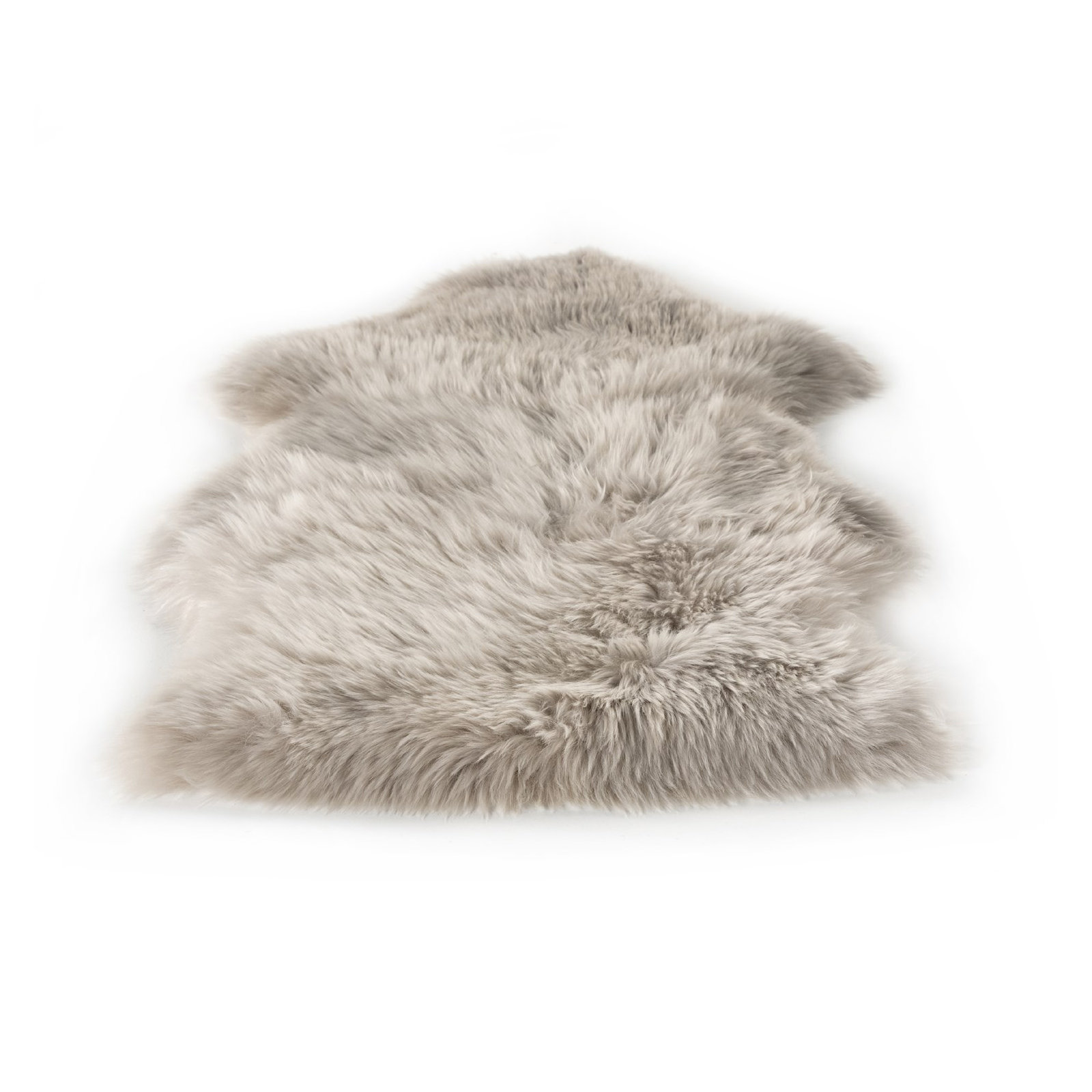 Stacey Shearling Standard Throw Blanket, Light Gray