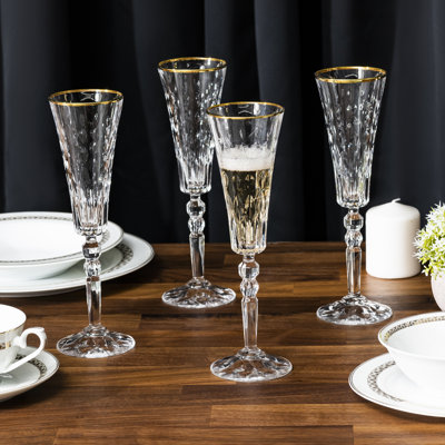 Lorren Home Trends Marilyn Gold Flutes