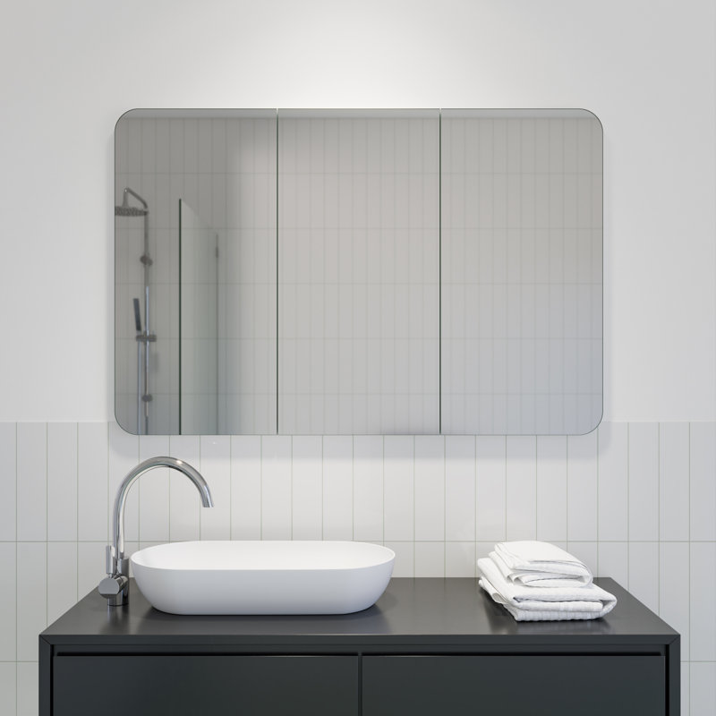 Three Door MDF Square Shape Medicine Cabinet